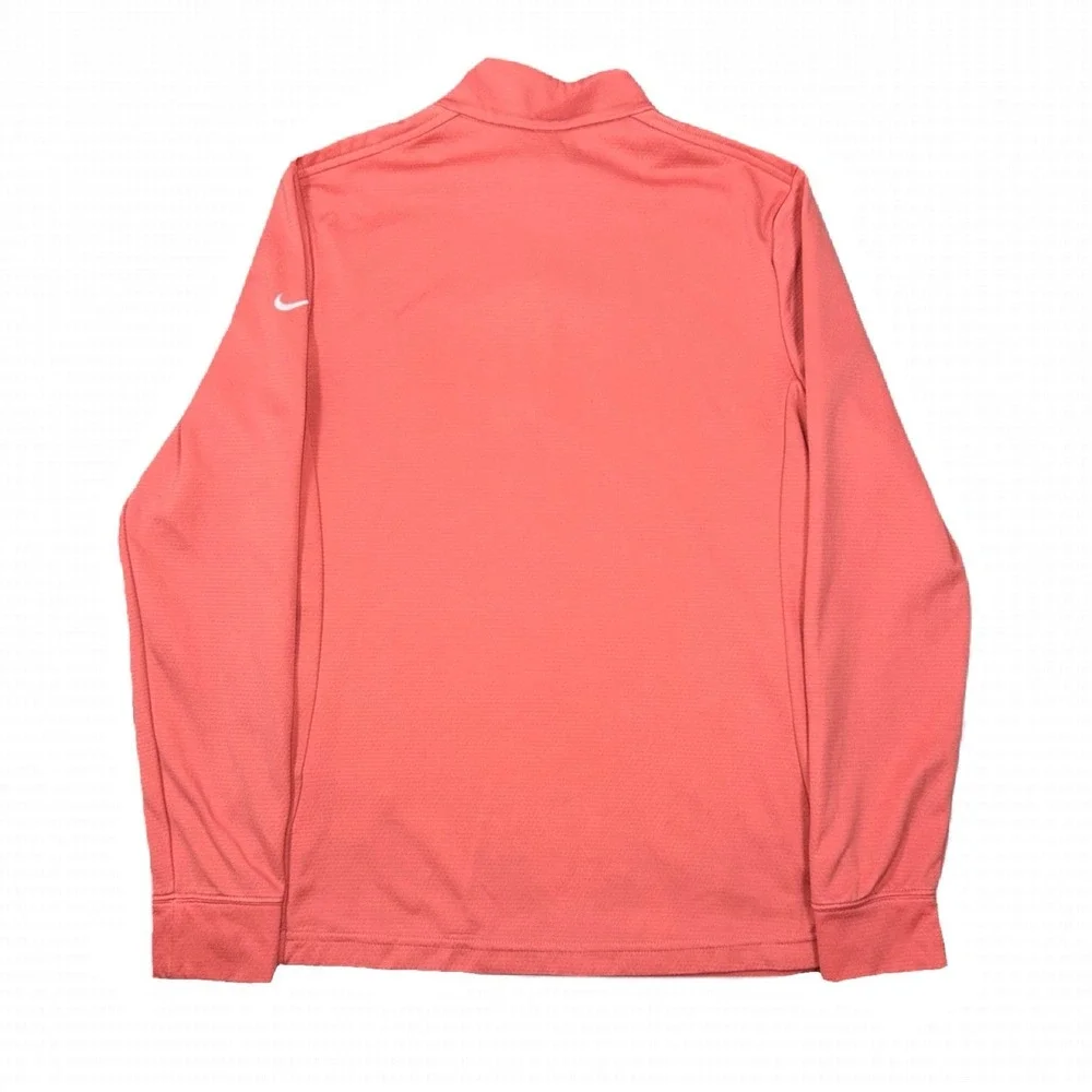Nike CU9666-603 Womens 1/4 Zip Long‎ Sleeve UV Victory Coral Pink Shirt Small